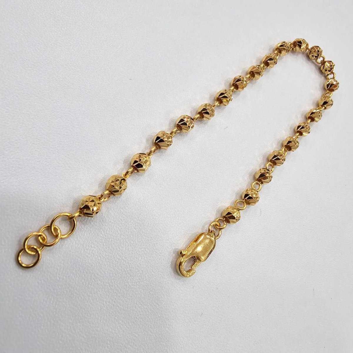 22k / 916 Gold Cutting Beads small size Bracelet V3 - Best Gold Shop 22k gold 22k gold bracelet 916 gold Bracelets