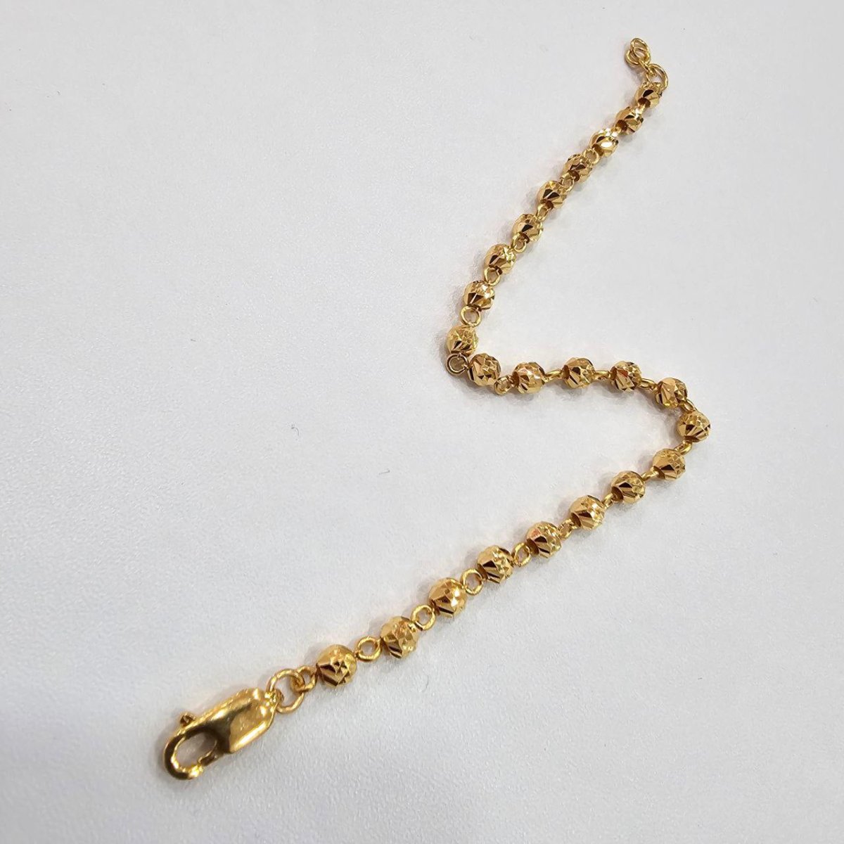 22k / 916 Gold Cutting Beads small size Bracelet V3 - Best Gold Shop 22k gold 22k gold bracelet 916 gold Bracelets