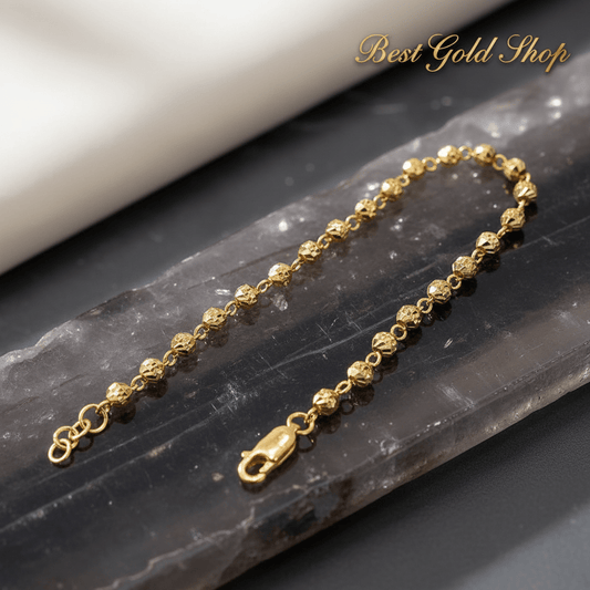 22k / 916 Gold Cutting Beads small size Bracelet V3 - 22k gold 22k gold bracelet 916 gold Bracelets