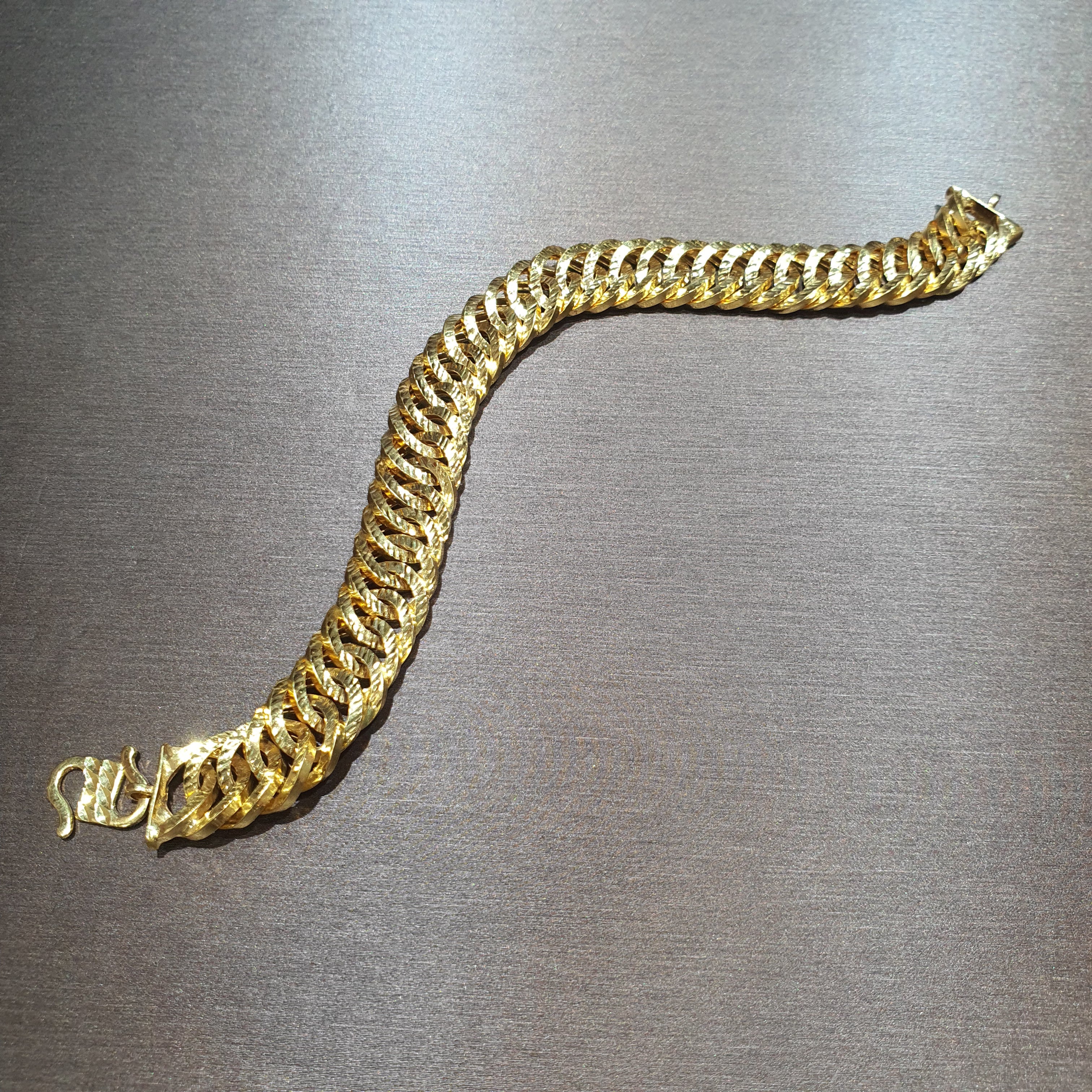 22K / 916 Gold Cutting Lipan Bracelet-Bracelets-Best Gold Shop
