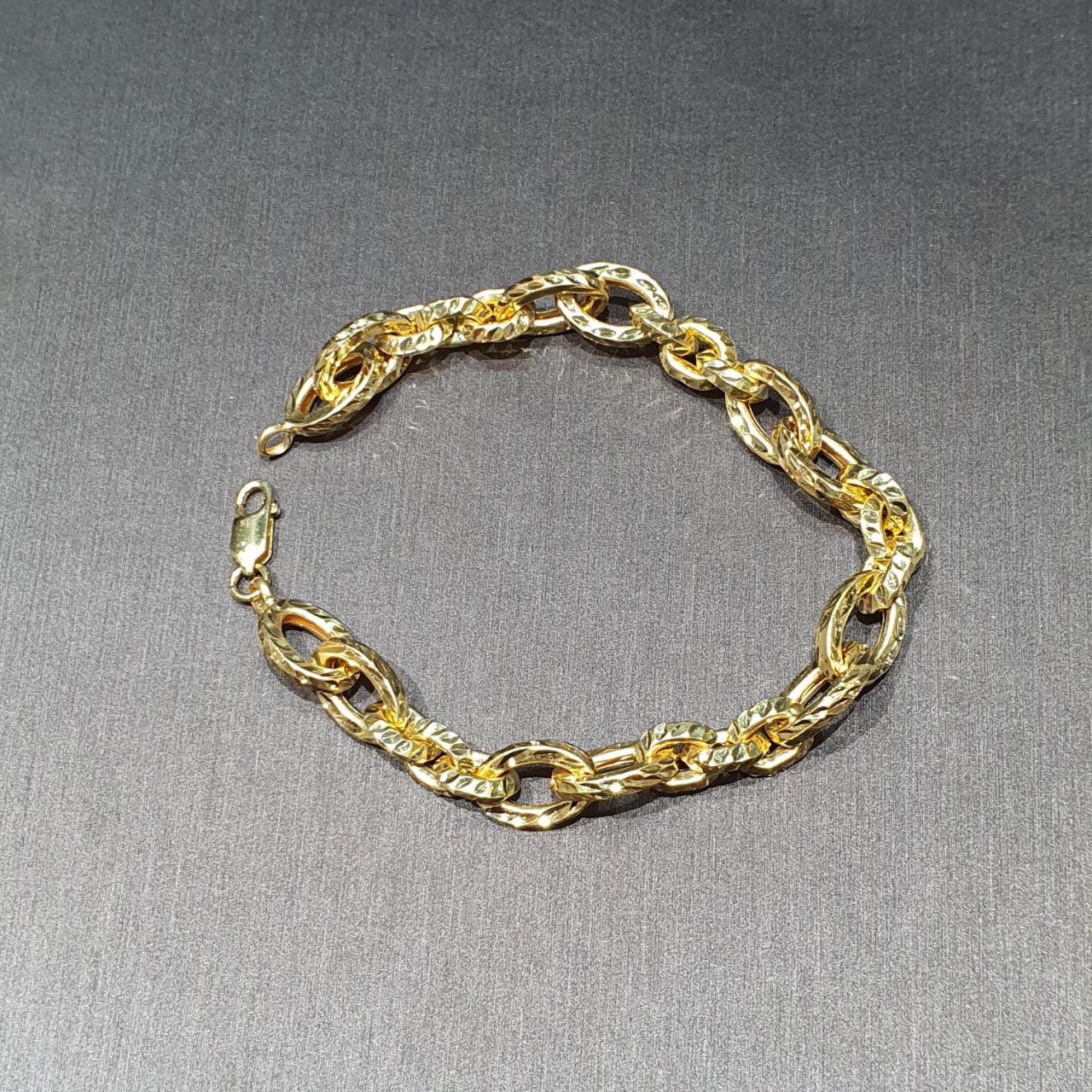 22k / 916 Gold Cutting Oval Bracelet-Bracelets-Best Gold Shop