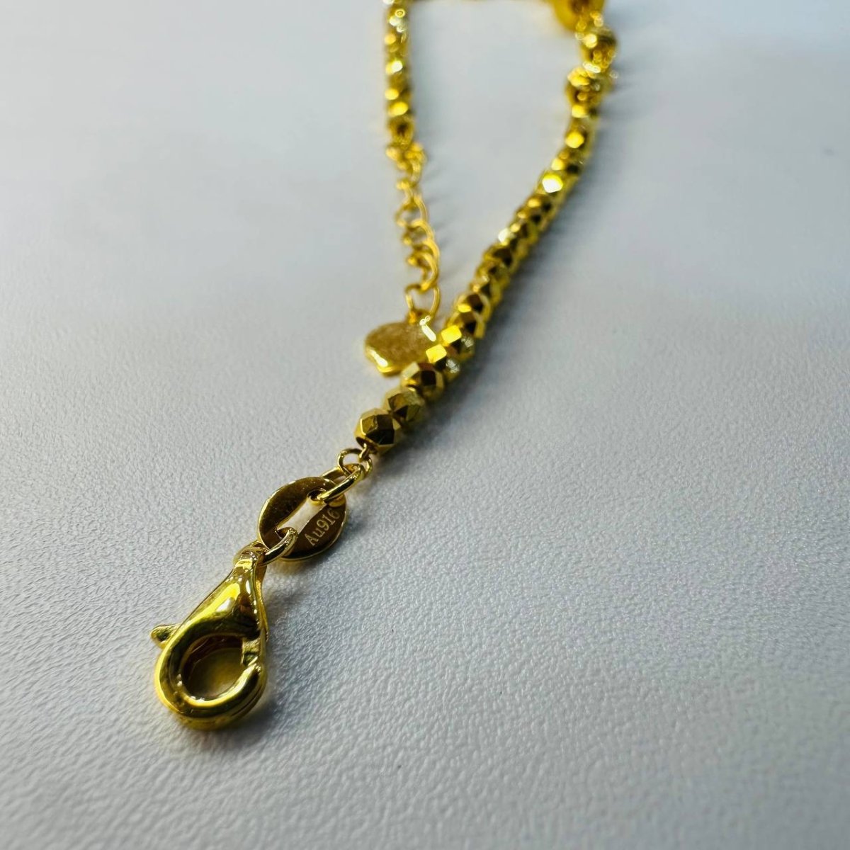 22k / 916 Gold Cutting Shiny Barrel Bracelet - 22k gold 22k gold bracelet 916 gold Bracelets