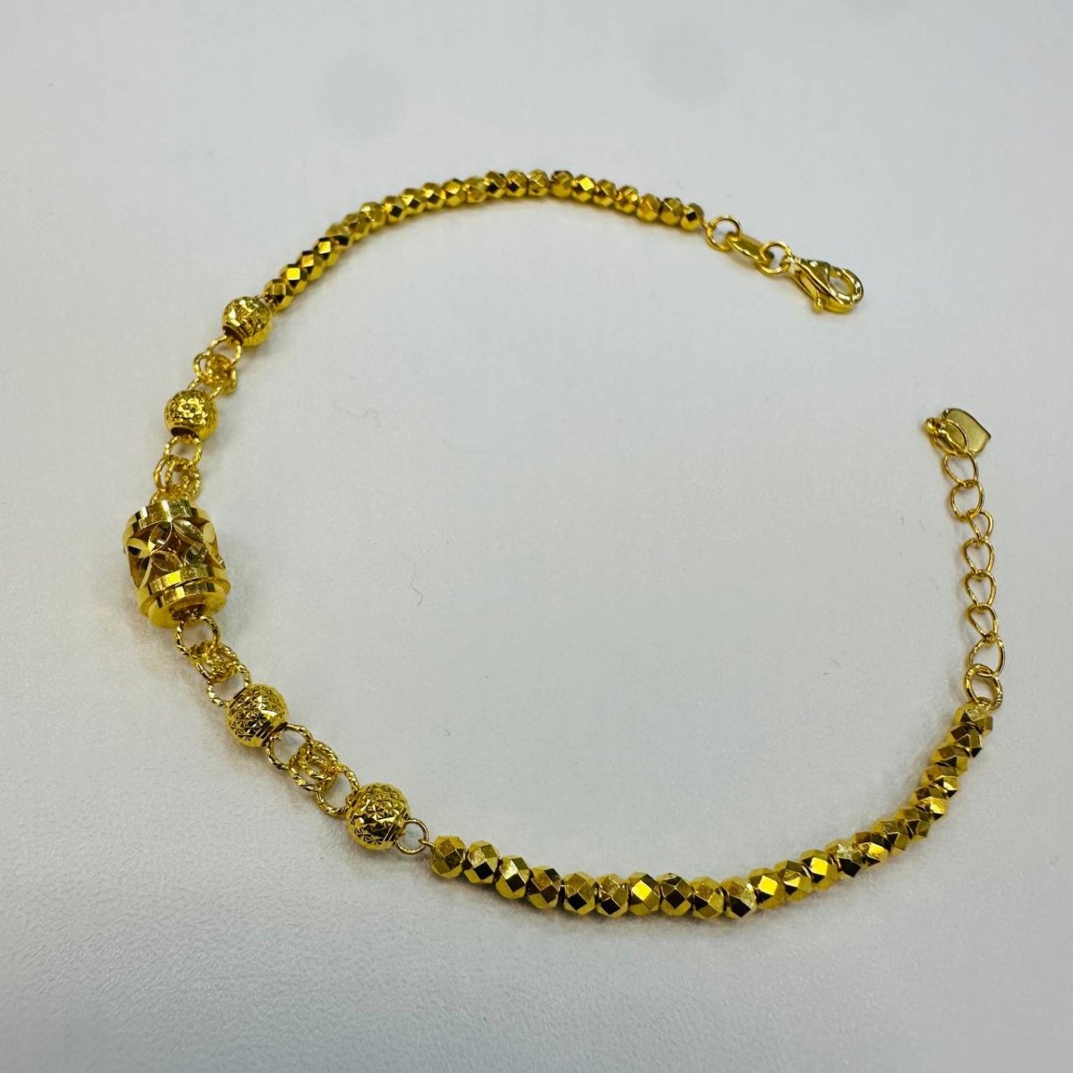 22k / 916 Gold Cutting Shiny Barrel Bracelet - 22k gold 22k gold bracelet 916 gold Bracelets