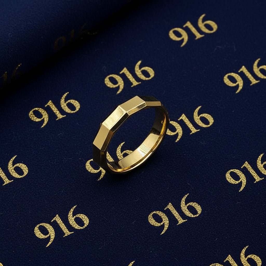 22k / 916 Gold Decagon Ring (smooth finish) by Best Gold ShopRingsBest Gold Shop