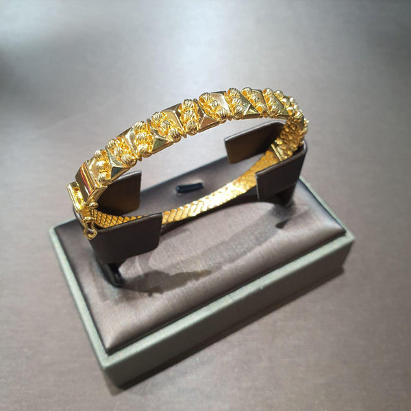 22k / 916 Gold Designer Bead design Bangle V2-bangle-Best Gold Shop
