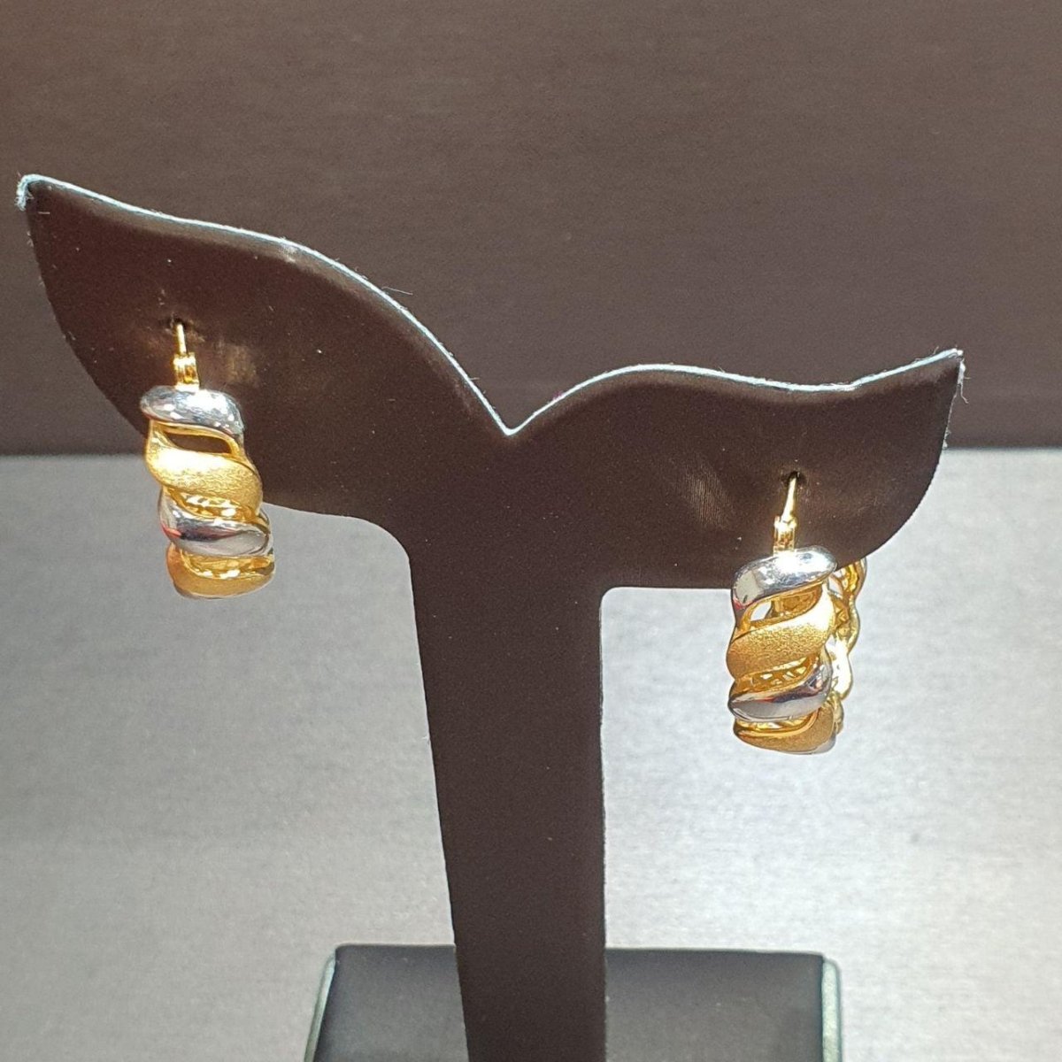 22k / 916 Gold Designer Earring 2 - Tone - Best Gold Shop 22k gold 22k gold earring 916 gold Earrings