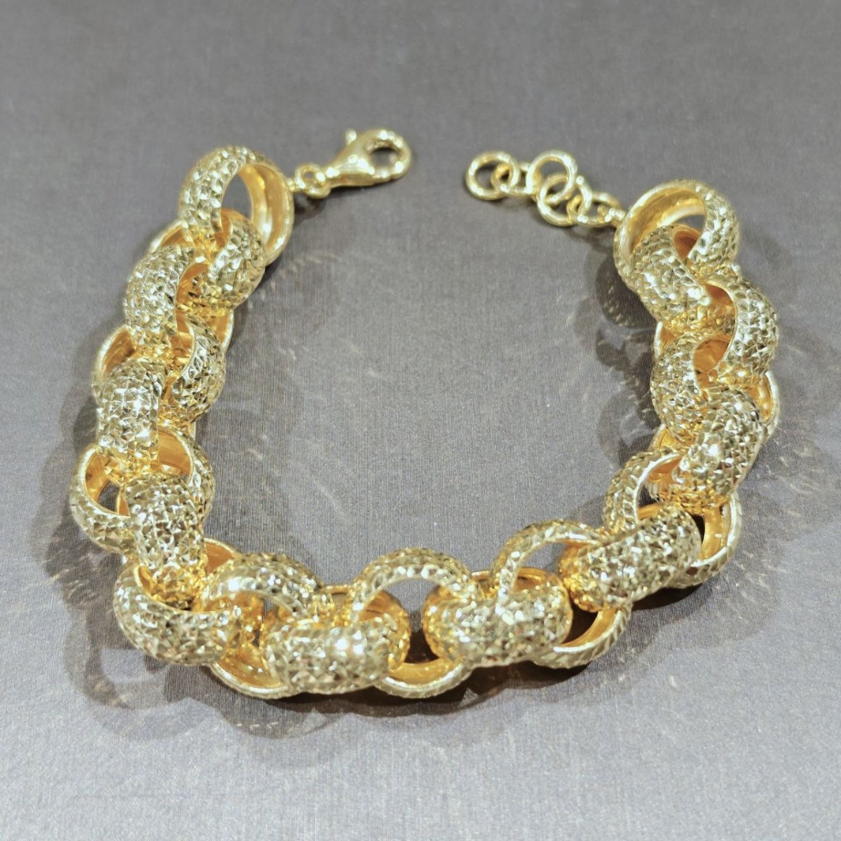 22k / 916 Gold Diamond cut Ring Bracelet - Best Gold Shop 22k gold 22k gold bracelet 916 gold Bracelets