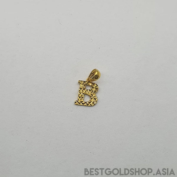 22k / 916 Gold diamond cutting alphabert pendant - Best Gold Shop 22k gold 22k gold pendant 916 gold 916 gold