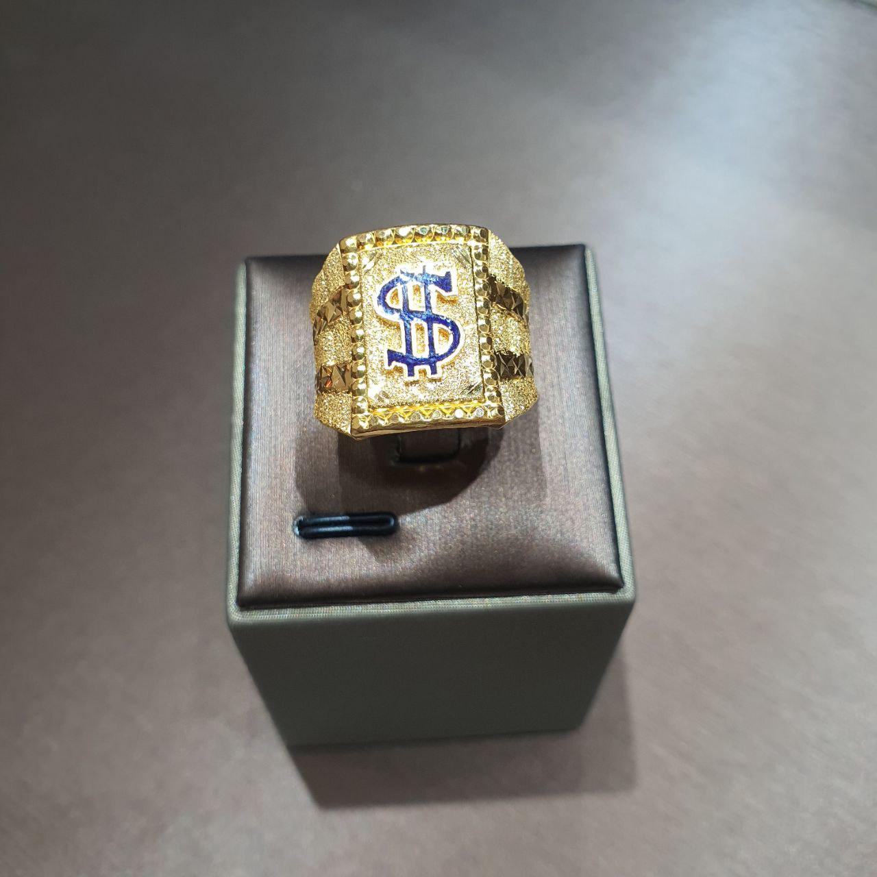 22k / 916 Gold Dollar Sign Ring v2-Rings-Best Gold Shop