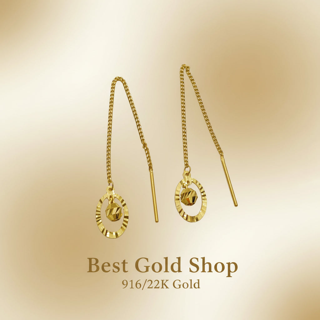 916 gold line earrings collection detail view 15