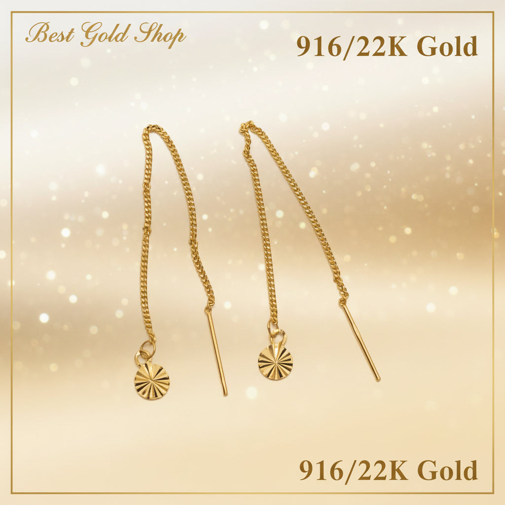 916 gold line earrings collection detail view 11