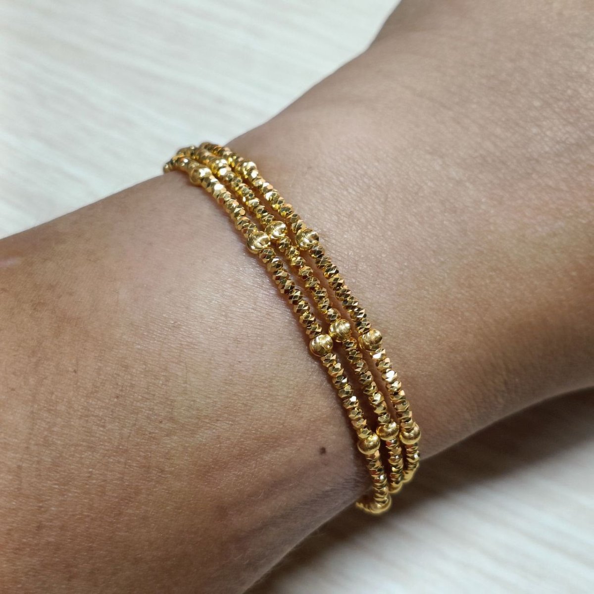 22k / 916 Gold Elastic Bead Bangle - Best Gold Shop 22k gold 22k gold bangle 22k gold bracelet Bracelets