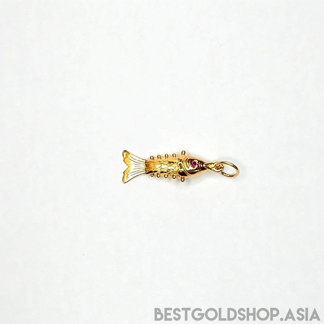 22k / 916 Gold Fighting Fish Pendant Different Size - Best Gold Shop 22k gold 22k gold pendant 916 gold 916 gold