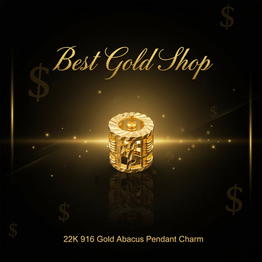 22k / 916 gold full abacus pendant / charms by Best Gold Shop - 22k gold 22k Gold Charms 22k gold pendant Charms & Pendants