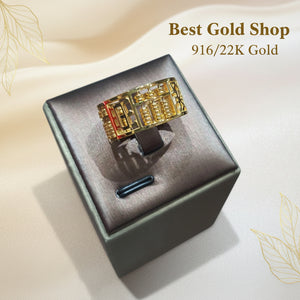 22K / 916 Gold Full abacus Ring with Heng Ong Huat Cai by Best Gold ShopRingsBest Gold Shop