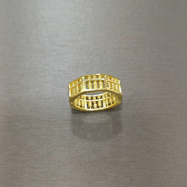 22k / 916 Gold Full Wide Octagon Abacus Ring by Best Gold Shop - Best Gold Shop 22k gold 22k gold ring 916 gold 916 gold