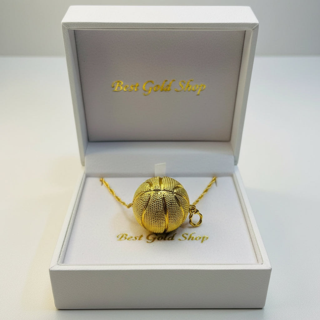 22K / 916 Gold Giant Basket - Ball Pendant (Lightweight Design) - Best Gold Shop 22k gold 22k Gold Charms 22k gold pendant Charms & Pendants