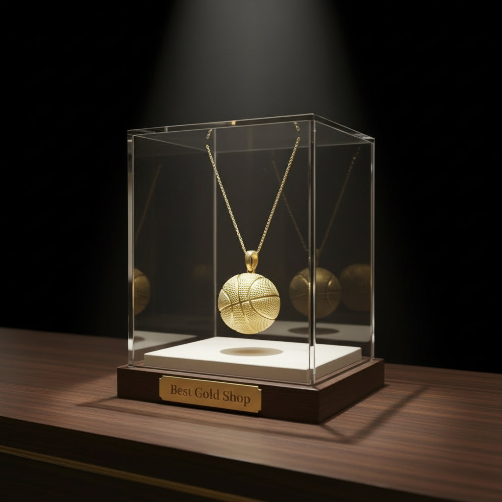 22K / 916 Gold Giant Basket - Ball Pendant (Lightweight Design) - Best Gold Shop 22k gold 22k Gold Charms 22k gold pendant Charms & Pendants