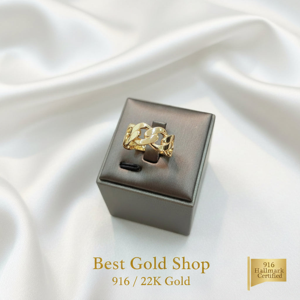 22k / 916 Gold Golden Essence Coconut Ring by Best Gold ShopRingsBest Gold Shop