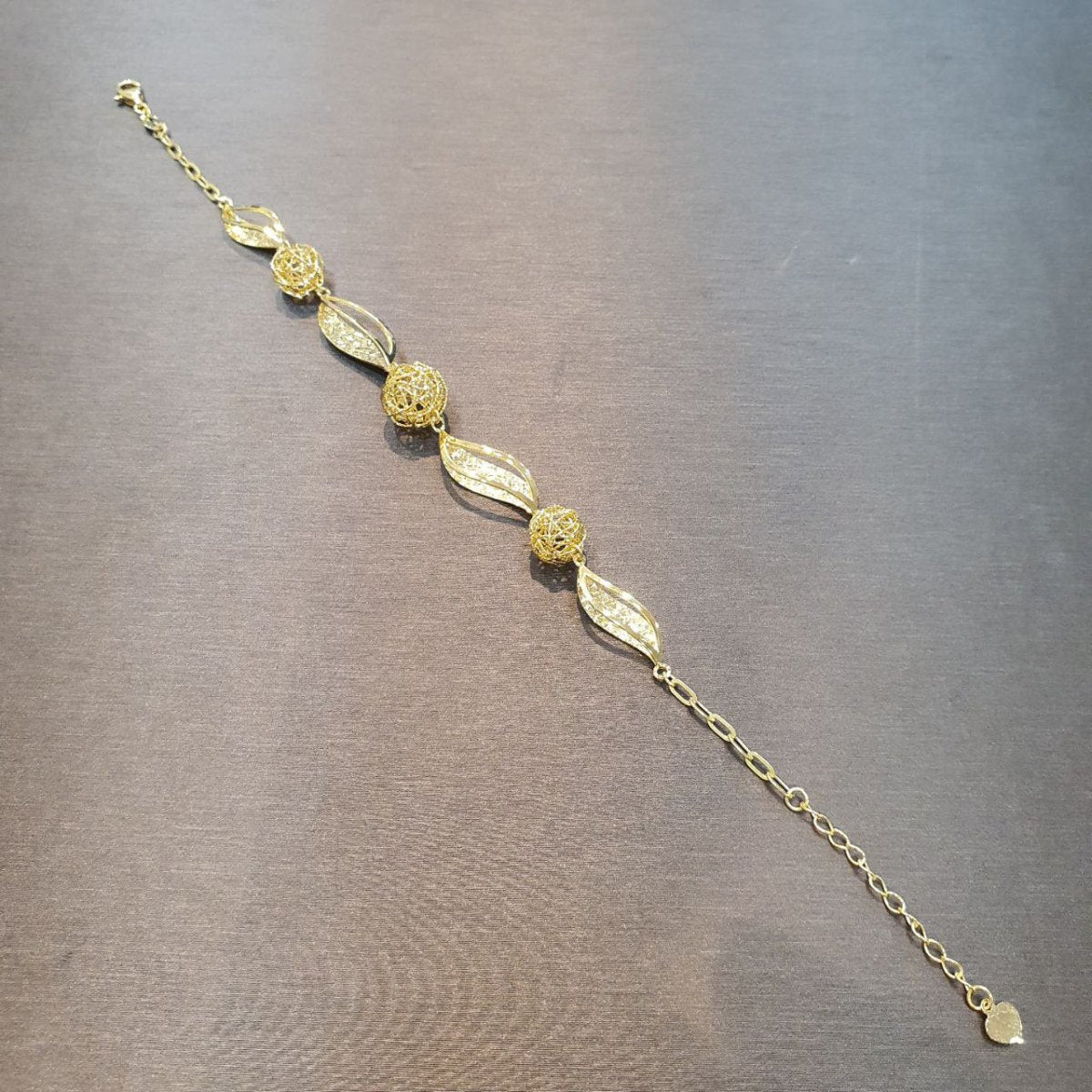 22k / 916 Gold Golden Filigree Ball Bracelet - Best Gold Shop 22k gold 22k gold bracelet 916 gold Bracelets