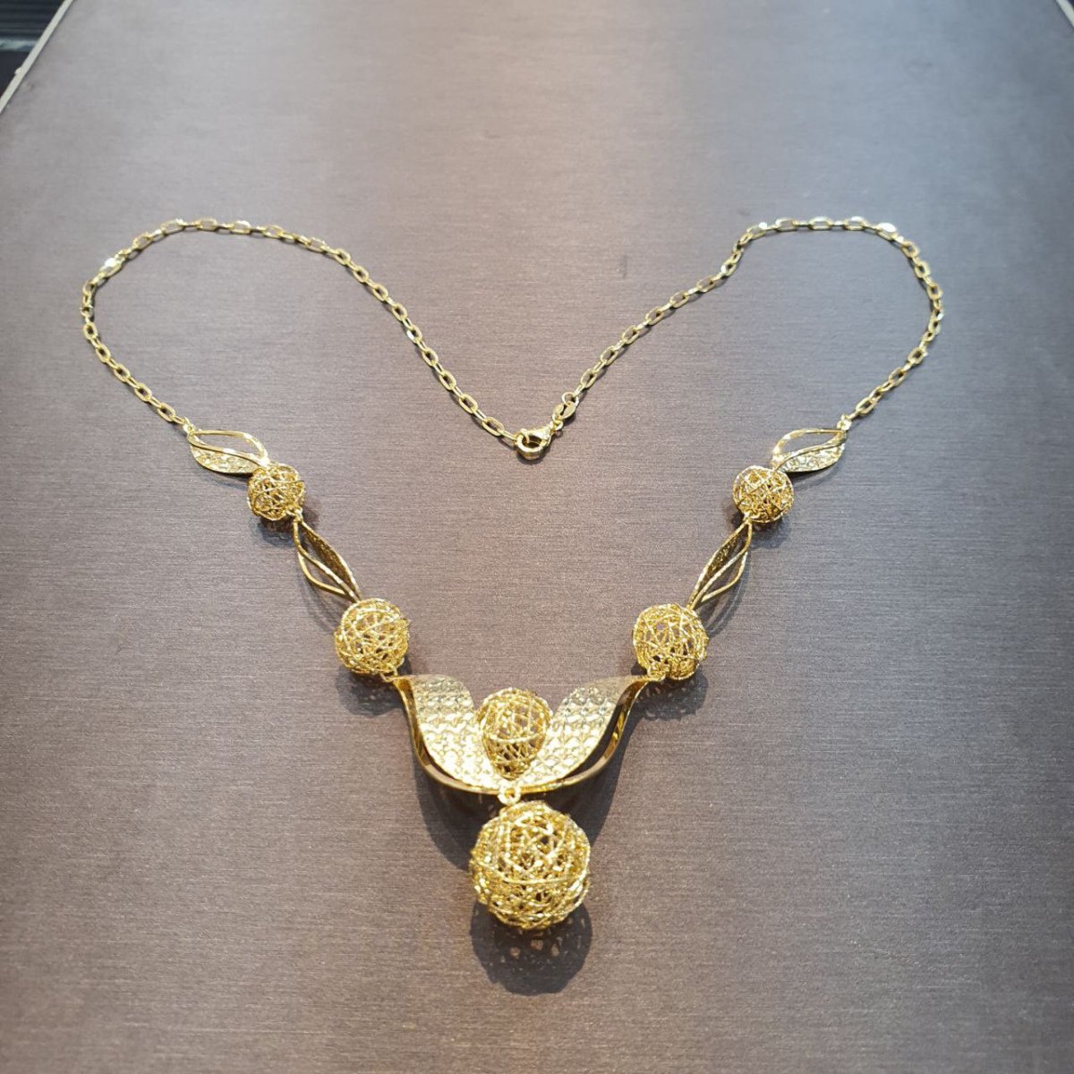 22k / 916 Gold Golden Radiance Filigree Necklace - Best Gold Shop 22k gold 22k gold necklace 916 gold Necklaces