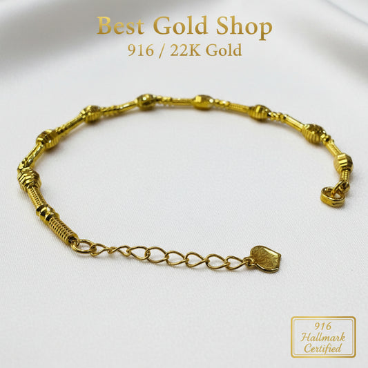 22k / 916 Gold Golden Spiral Orb Bracelet by best gold shop singaporeBraceletsBest Gold Shop
