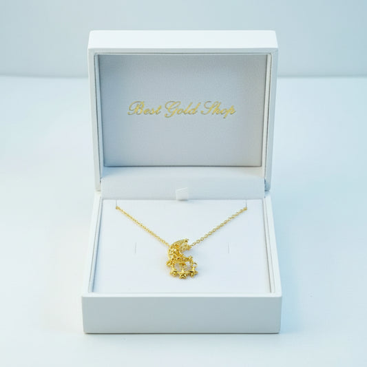 22k / 916 Gold Graceful Moon Design Charm - Best Gold Shop 22k gold 22k Gold Charms 22k gold pendant Charms & Pendants