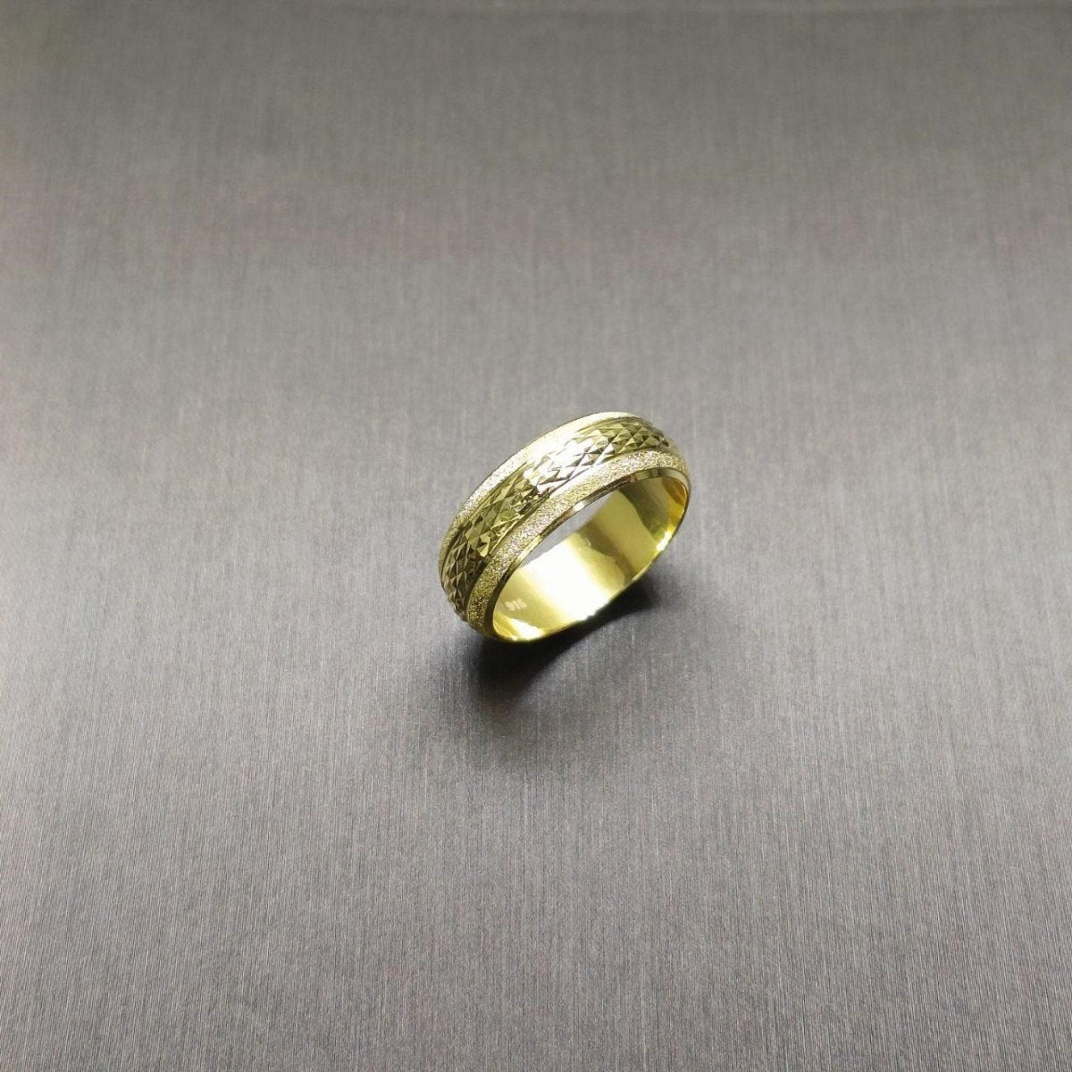 22k / 916 Gold Guy Hollow ring matt finish - Best Gold Shop 22k gold 22k gold ring 916 gold 916 gold