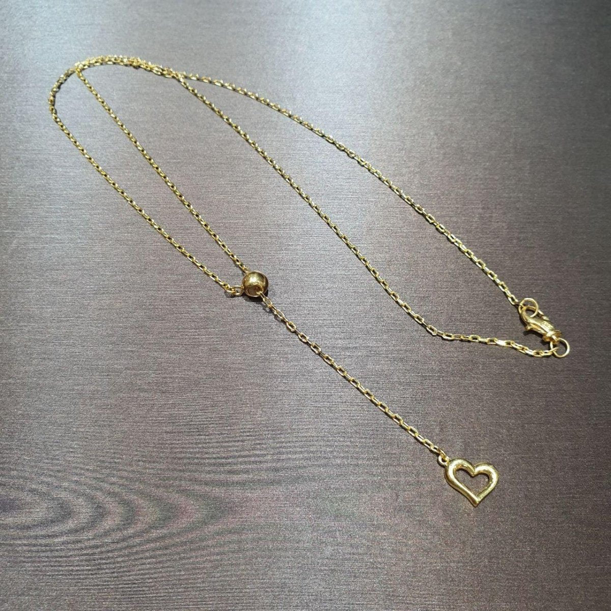 22K / 916 Gold Heart Adjustable Necklace Length - Best Gold Shop 22k gold 22k gold necklace 916 gold Necklaces