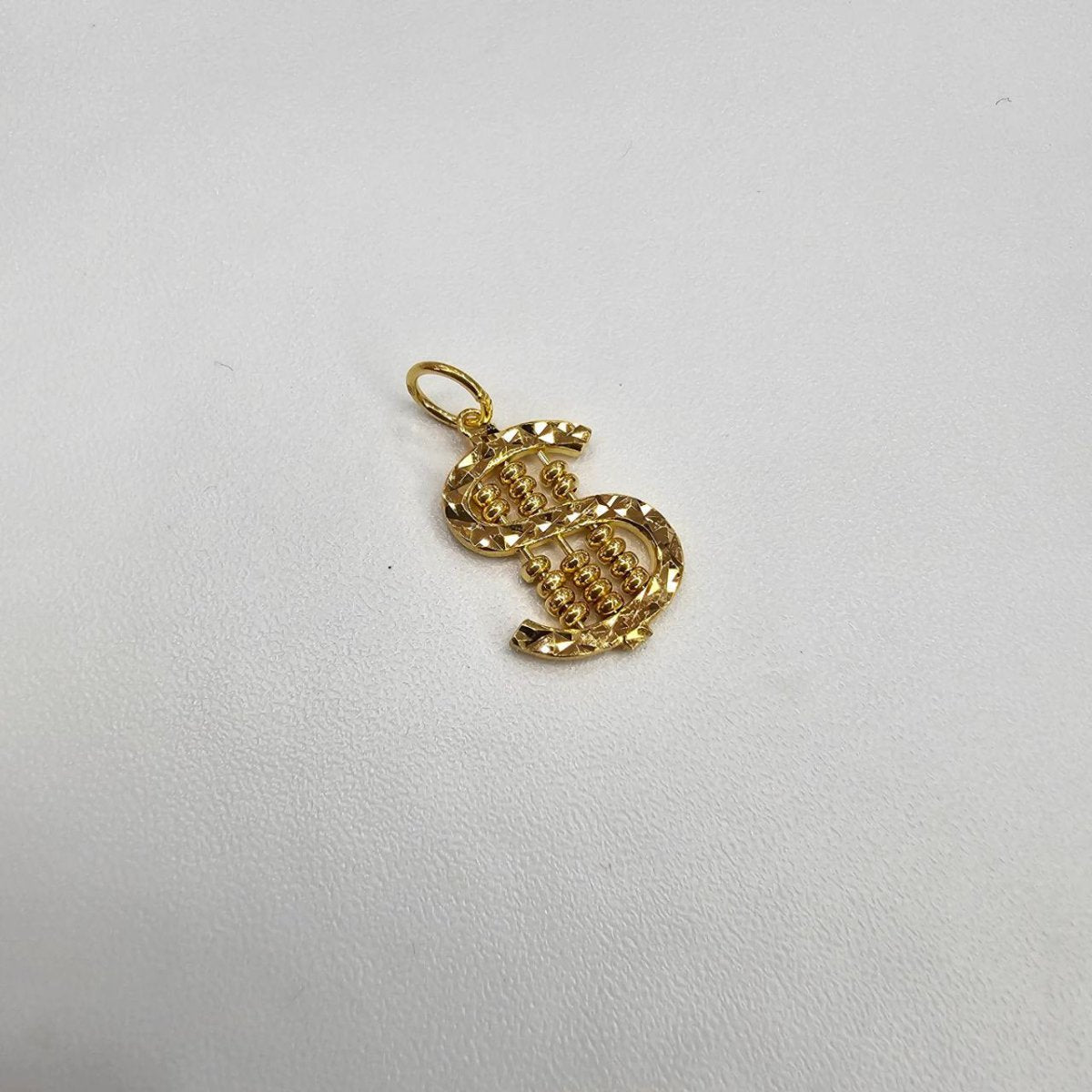 22k / 916 Gold Heart / Dollar Sign Abacus Charm / Pendant by Best Gold Shop - 22k gold22k Gold CharmsCharms & Pendants