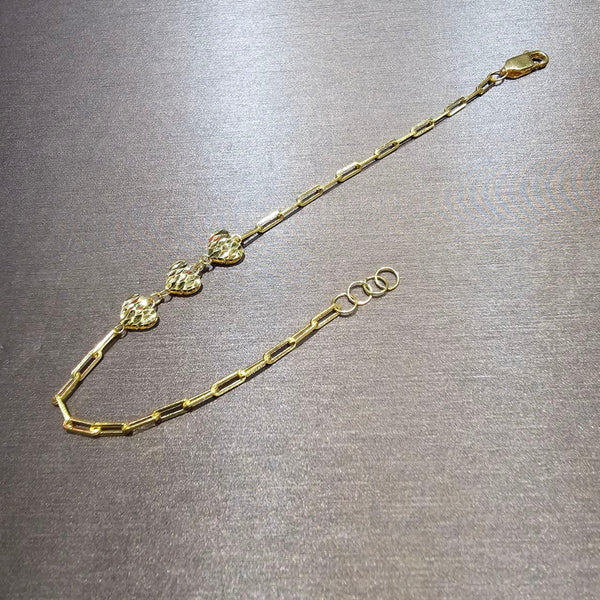 22K 916 Gold Heart fashion bracelet-Bracelets-Best Gold Shop