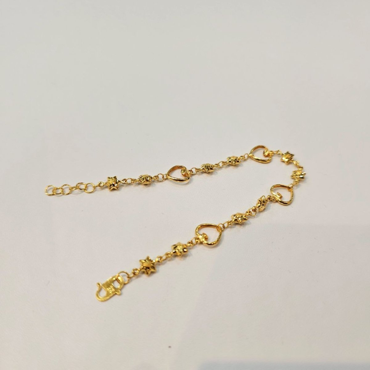 22k / 916 Gold Heart & Star Bracelet - Best Gold Shop 22k gold 22k gold bracelet 916 gold Bracelets