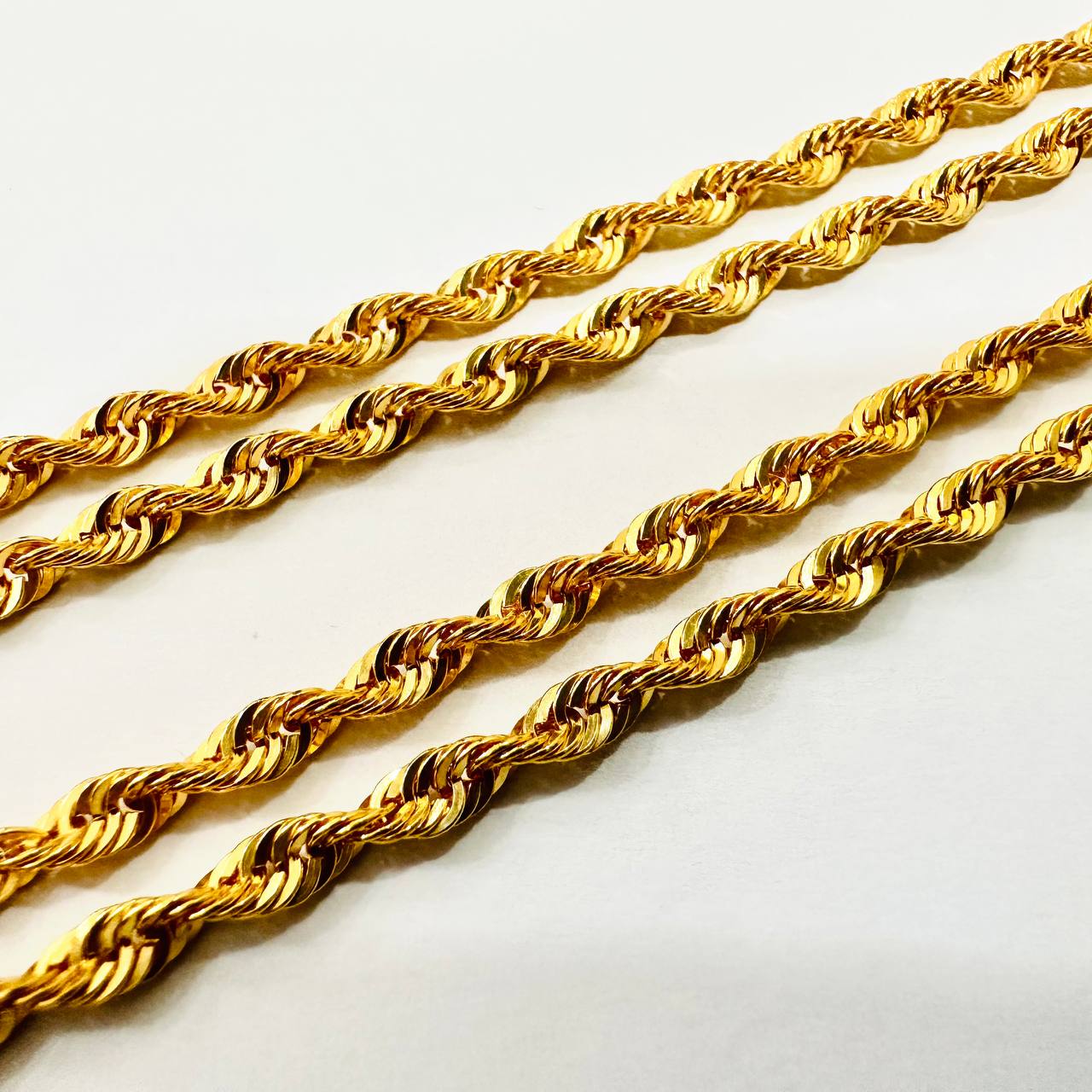 22K / 916 Gold Heavier Weight Hollow Rope Necklace-916 gold-Best Gold Shop