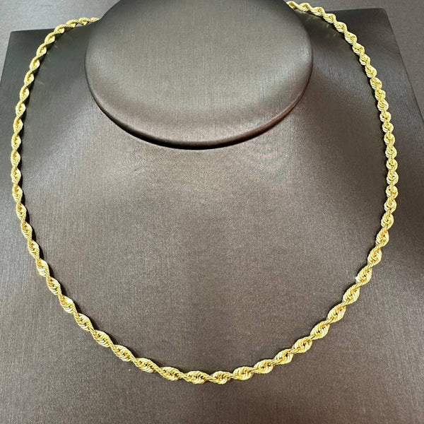 22K / 916 Gold Heavier Weight Hollow Rope Necklace-916 gold-Best Gold Shop