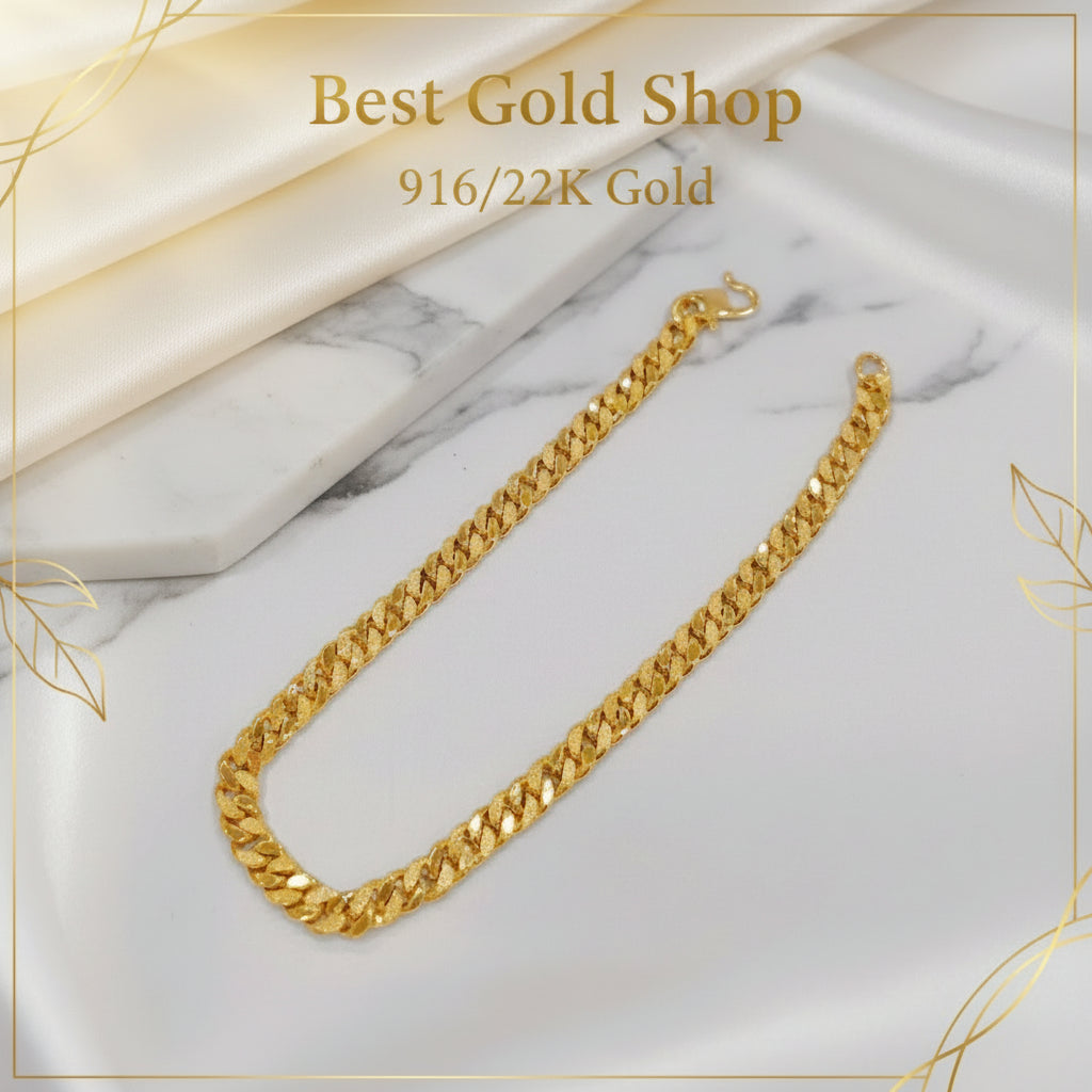 22K / 916 Gold hollow Milo/Cowboy Bracelet by Best Gold ShopBraceletsBest Gold Shop