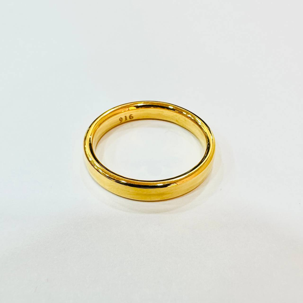 22k / 916 Gold Hollow Shiny Smooth Ring-916 gold-Best Gold Shop
