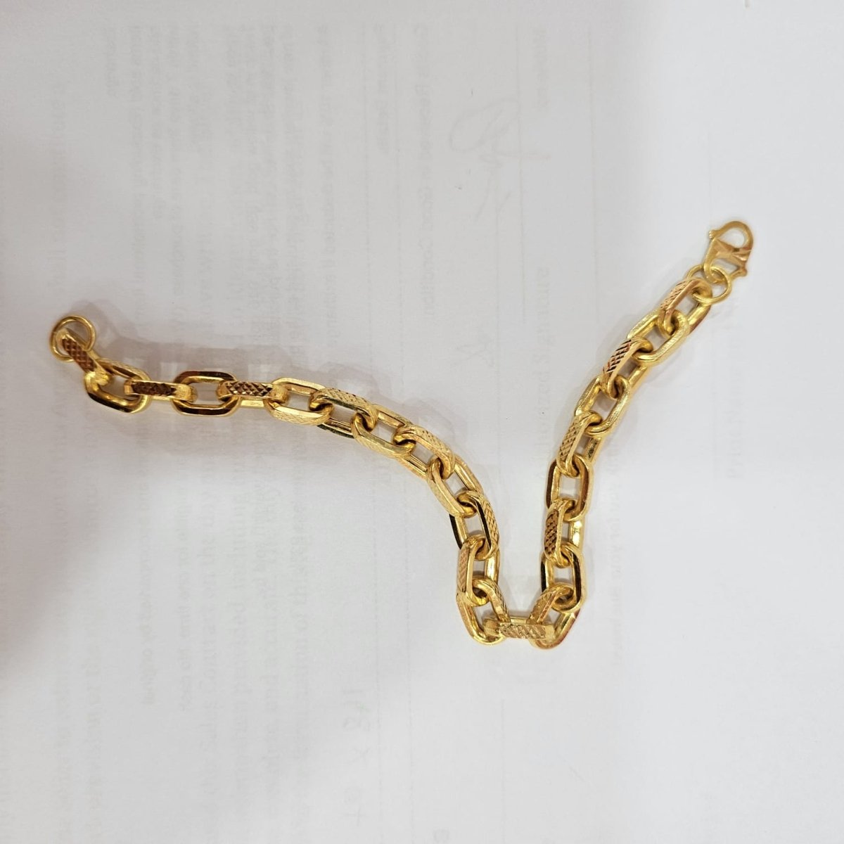 22k / 916 Gold Hollow Wan Zi / Anchor Bracelet by Best Gold Shop - Best Gold Shop 22k gold 22k gold bracelet 916 gold Bracelets