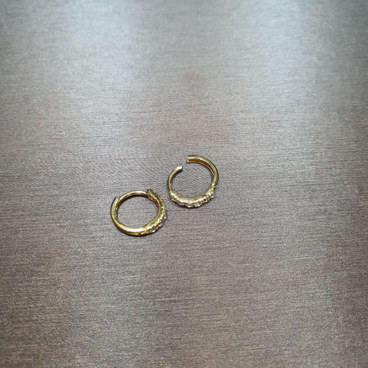 22k / 916 Gold Loop Crystal Earring-Earrings-Best Gold Shop