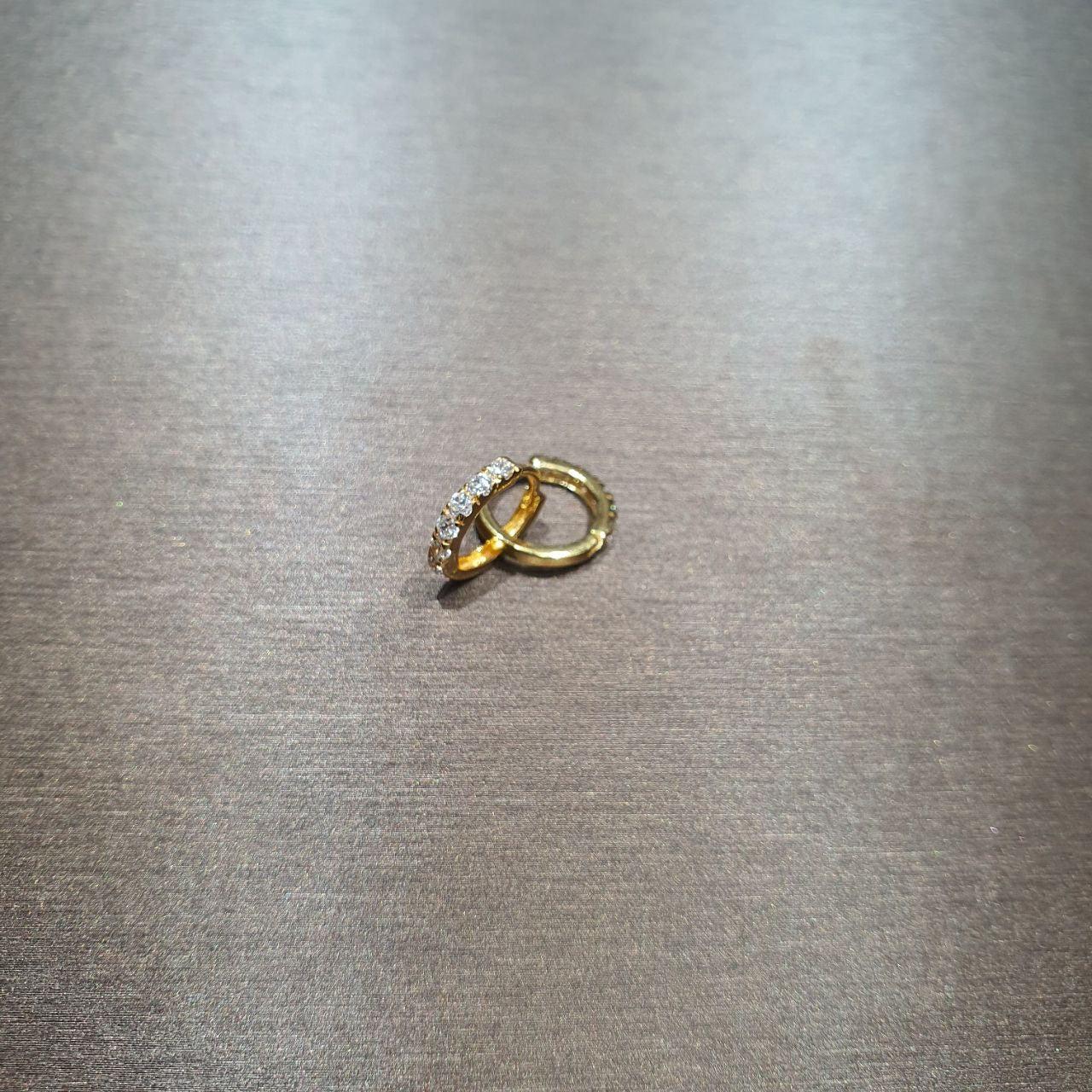 22k / 916 Gold Loop Crystal Earring-Earrings-Best Gold Shop