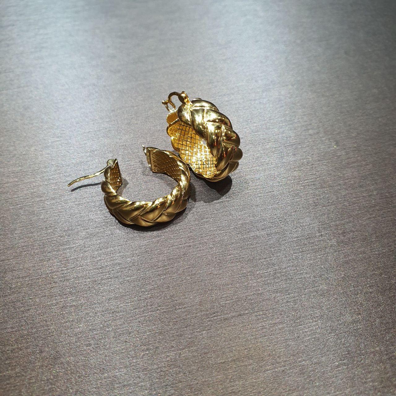 22k / 916 Gold Loop Earring High Polish-Earrings-Best Gold Shop