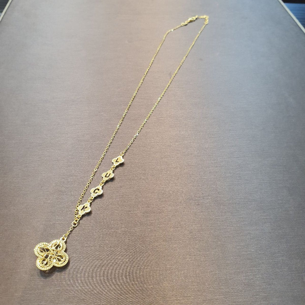 22k / 916 Gold Lucky Clover Pendant Necklace - Best Gold Shop 22k gold 22k gold necklace 916 gold Necklaces