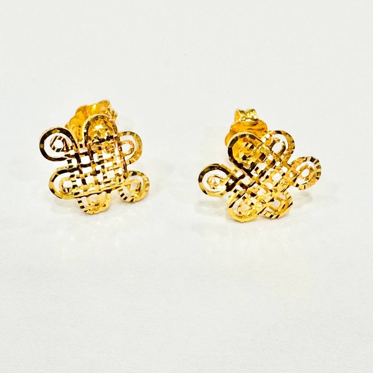 22k / 916 gold lucky knot earring - Best Gold Shop 22k gold 22k gold earring 916 gold 916 gold