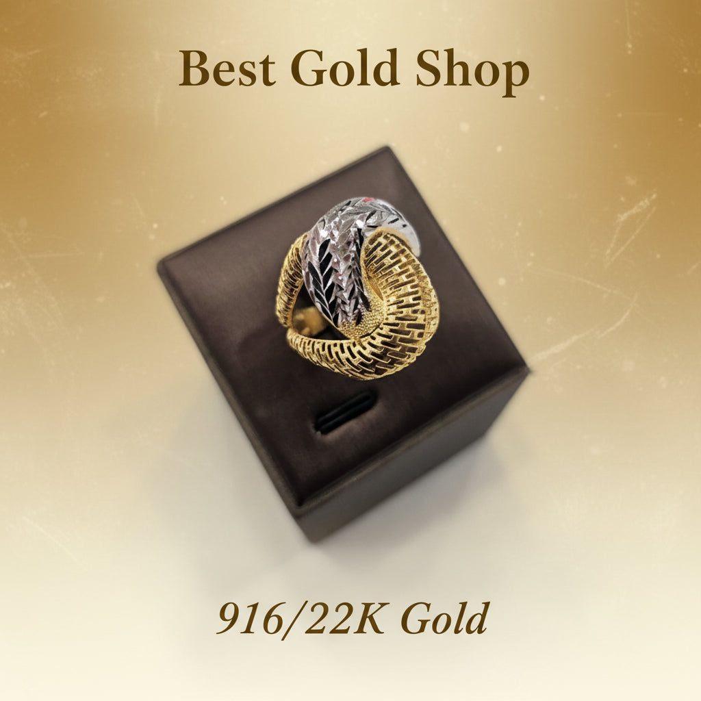 22k 916 Gold Majestic Weave Ring by Best Gold Shop Best Gold Shop