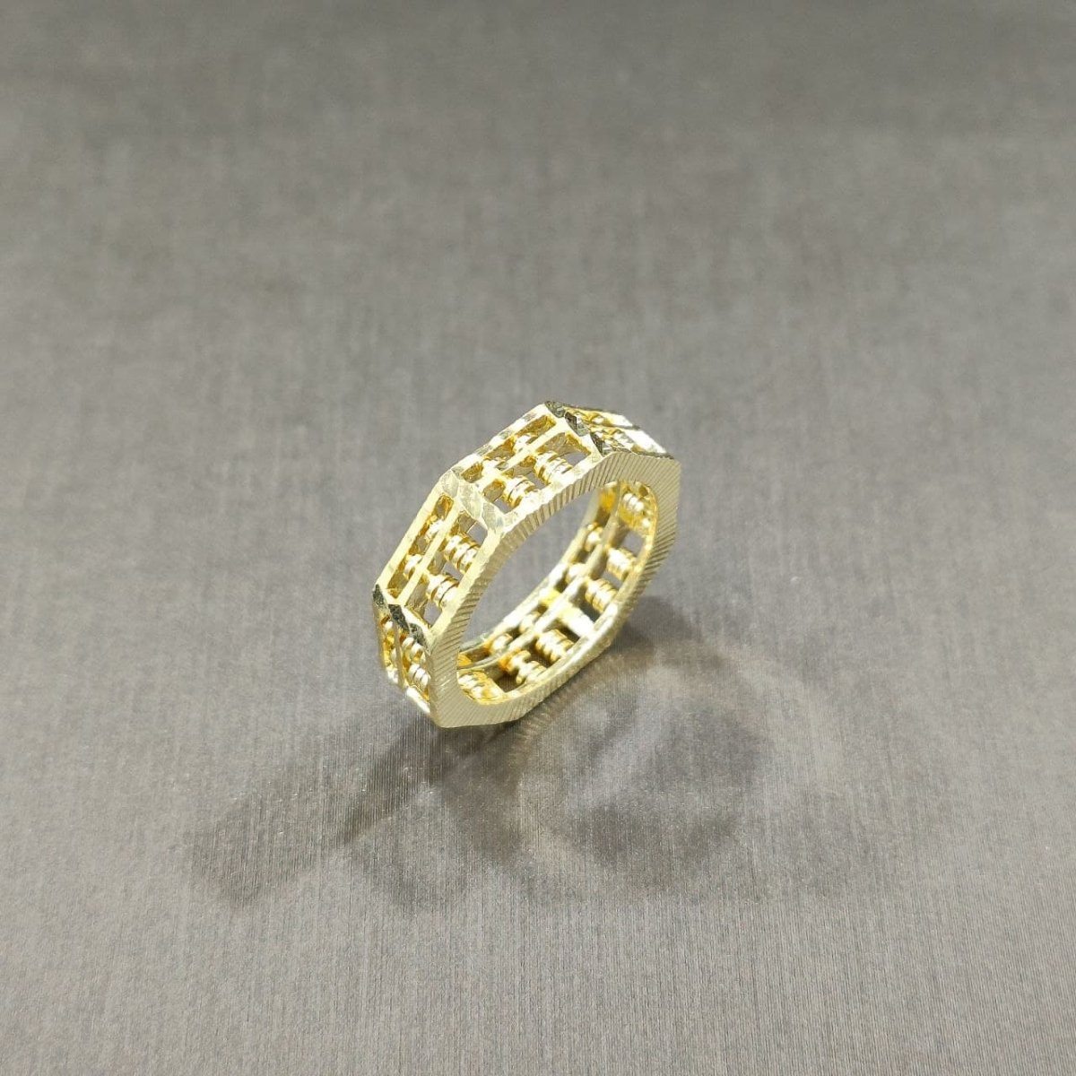 22k / 916 Gold Octagon Abacus ring Slim - Best Gold Shop 22k gold 22k gold ring 916 gold Rings