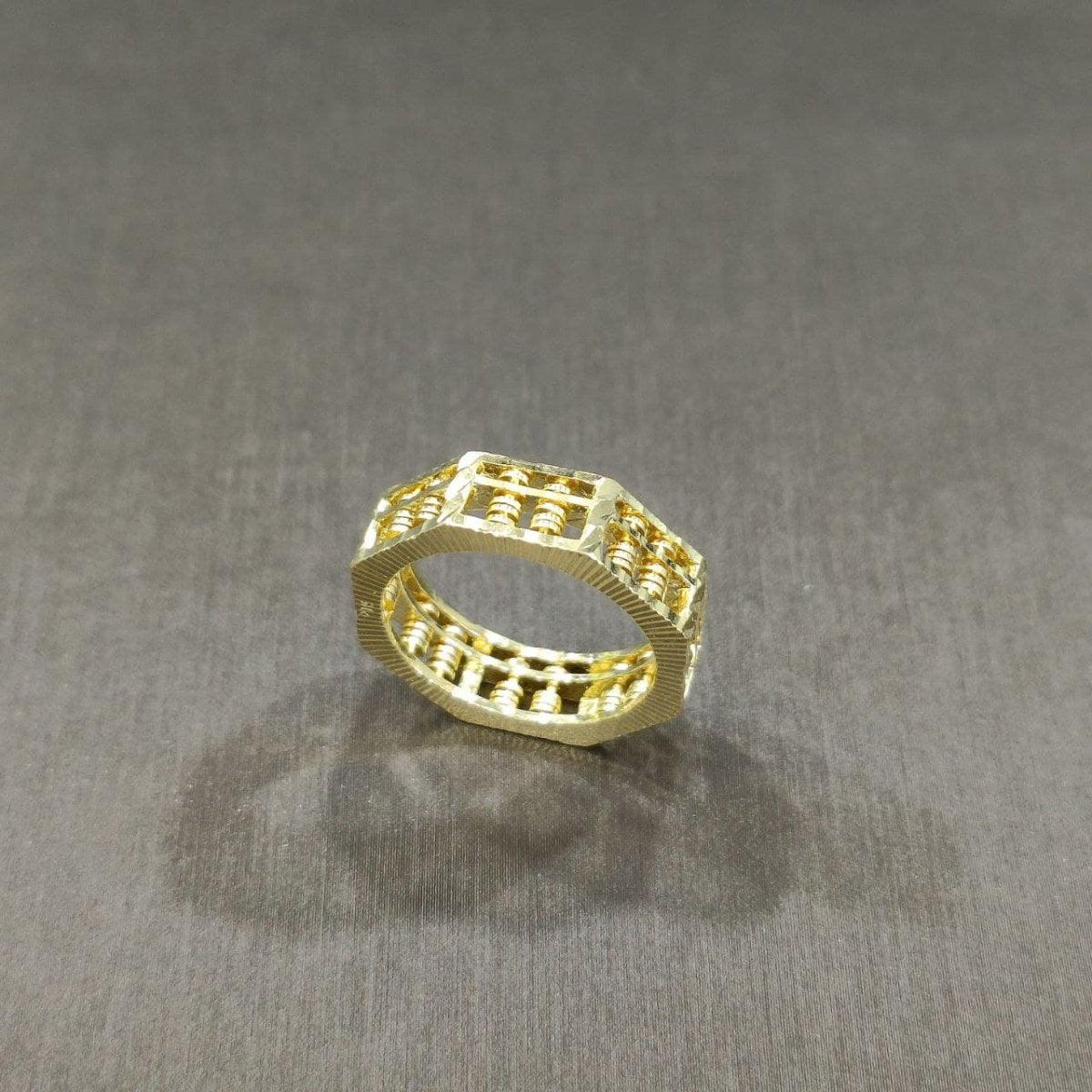 22k / 916 Gold Octagon Abacus ring Slim - Best Gold Shop 22k gold 22k gold ring 916 gold Rings