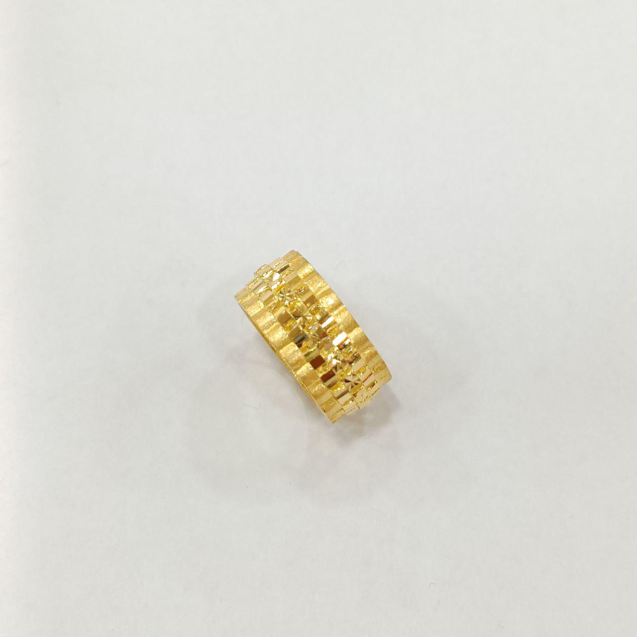 22k / 916 Gold R design Ring Light weight (unisex)-916 gold-Best Gold Shop