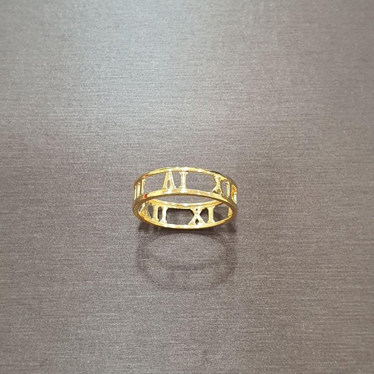 22k / 916 Gold Roman Number Ring - Best Gold Shop 22k gold 22k gold ring 916 gold 916 gold