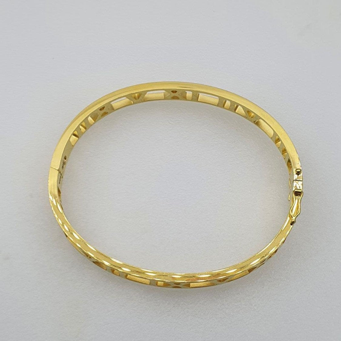 22k / 916 Gold Roman numeral Bangle - Best Gold Shop 22k gold 22k gold bangle 916 gold 916 gold