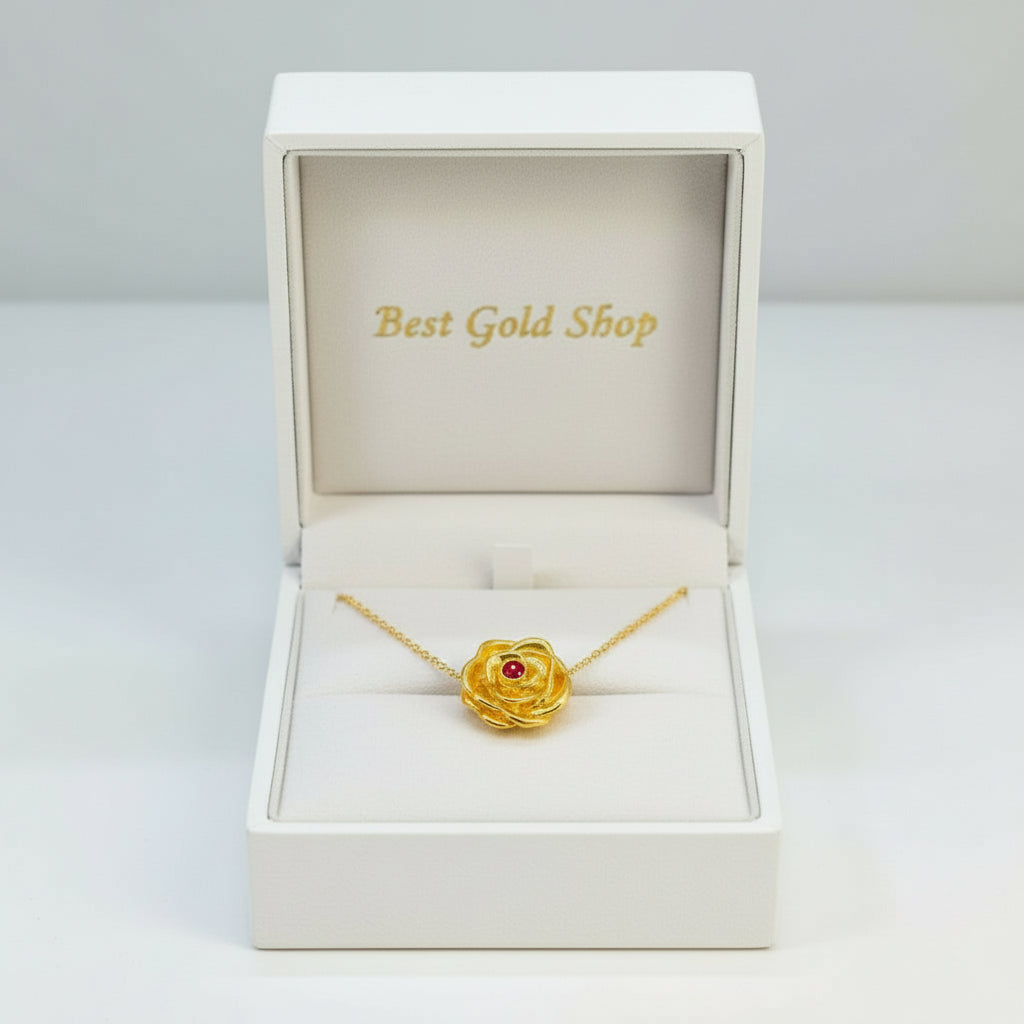 22k / 916 Gold Rose Grandiose Charm - Best Gold Shop 22k gold 22k Gold Charms 916 gold Charms & Pendants