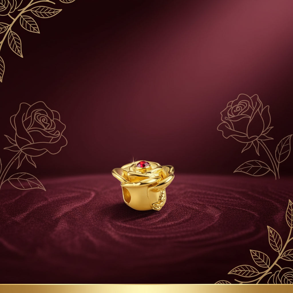 22k / 916 Gold Rose Grandiose Charm - Best Gold Shop 22k gold 22k Gold Charms 916 gold Charms & Pendants